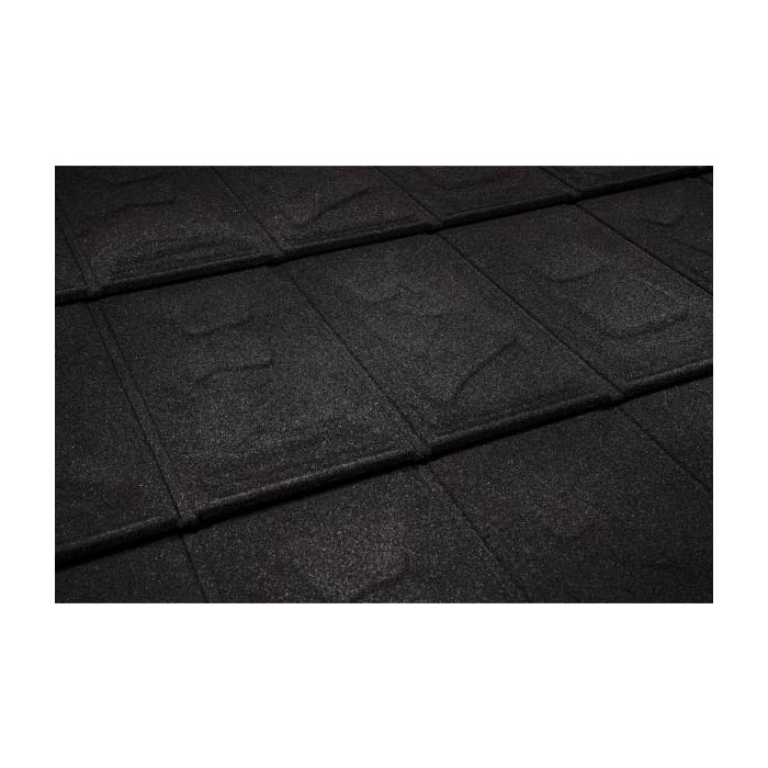 Композитная черепица Метротайл (Metrotile) серия I-Slate, цвет черный, 1340х430 мм