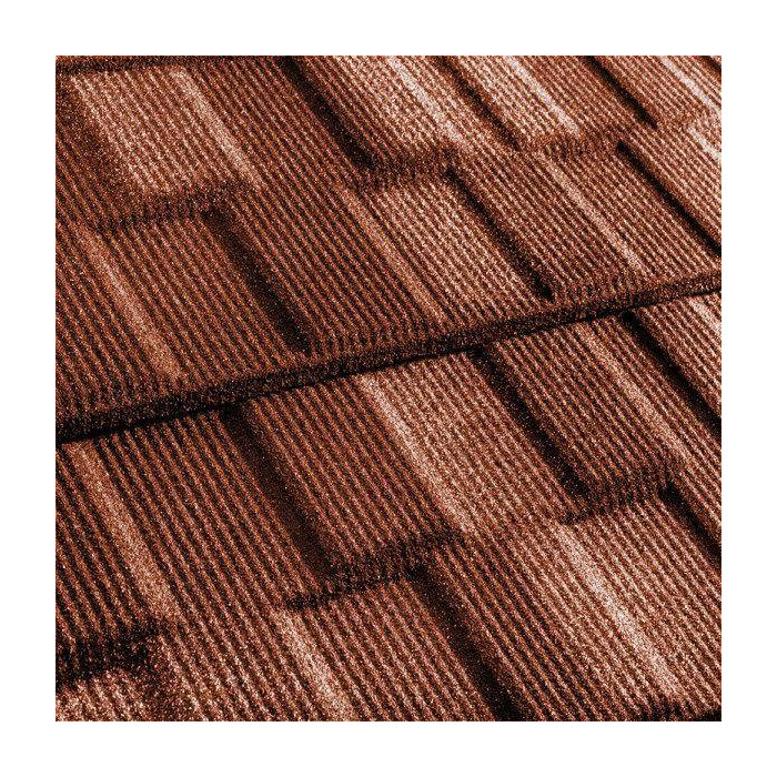 Композитная черепица Метротайл (Metrotile) серия MetroViksen, цвет терракот, 1330х410 мм