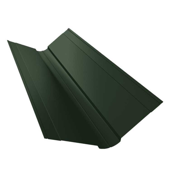 Планка ендовы верхней фигурной 150x150 0,5 GreenCoat Pural BT RR 11 темно-зеленый (RAL 6020 хромовая зелень)