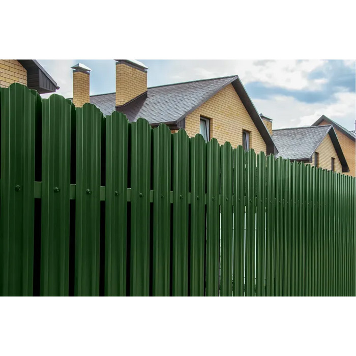 Штакетник Металл Профиль LАNE-O 0,5 VikingMP® E RAL6005 Зеленый мох