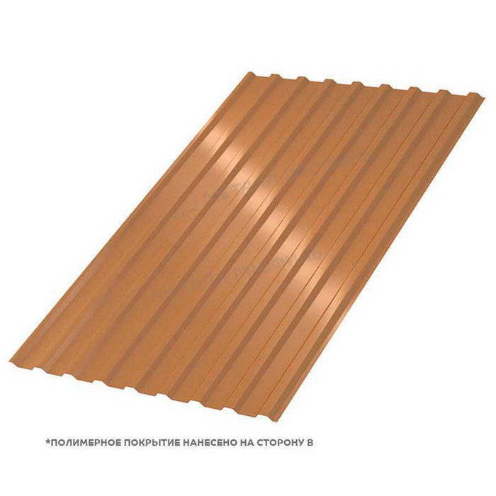 Профлист Металл Профиль МП20 0.5 AGNETA® двусторонний Copper/Copper, Медный/Медный B