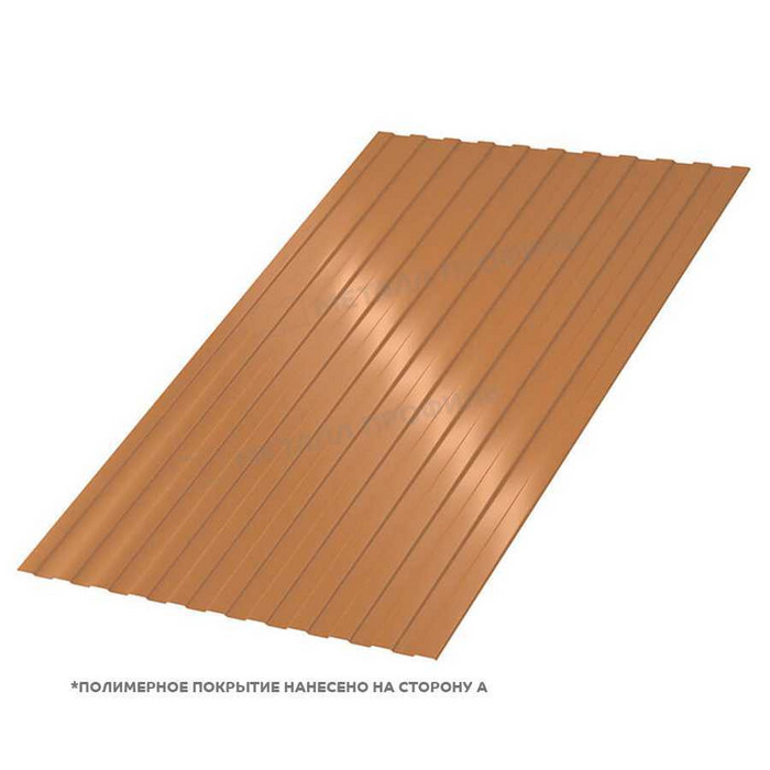 Профлист Металл Профиль C8 0.5 AGNETA® двусторонний Copper/Copper, Медный/Медный A